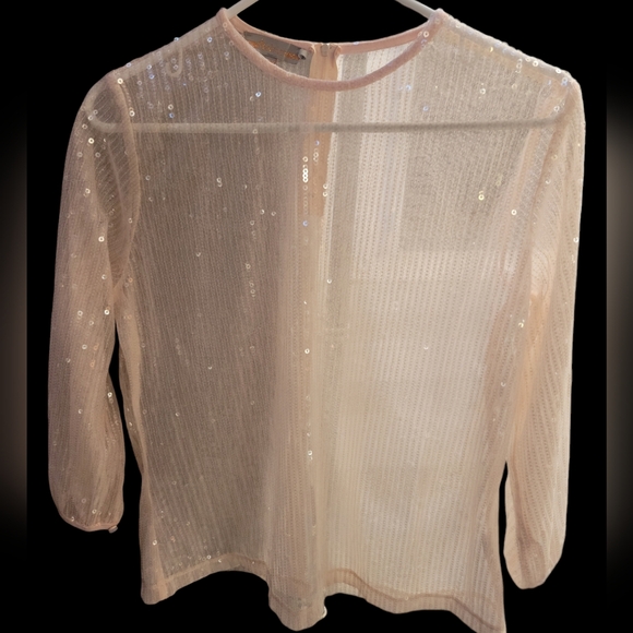 Light Pink Overlay Top - Picture 2 of 5